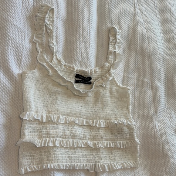 Urban Outfitters Cream Ruffled Tank - Picture 3 of 5
